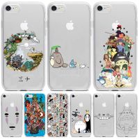 Cute Totoro Spirited Away Ghibli Miyazaki Anime No Face Soft Clear Phone Case For iPhone 12 11 14 Pro 7 8 Plus 13 XS XR Max