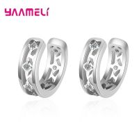 925 Sterling Silver Clip Earrings for Women Men Wedding Engagement Ornaments Non Piercing No Hole Cuff Ear Brincos Jewellery