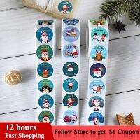 50-500Pcs Cartoon Merry Christmas Sticker Santa Adhesive Decorative Stickers for Xmas Gifts Envelop Seals Cards Packages