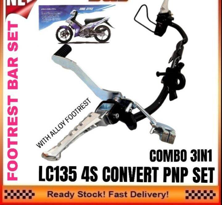 COMBO 3IN1 LC135 4S V1V7 V8 PNP FOOTREST BAR SET SINGER LEVER ( ALLOY