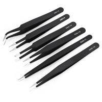 【Ready to ship】Replacement Founder 6 in 1 Stainless Steel Anti Static Tweezers Set good quality