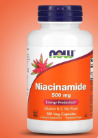 Now Foods, niacinamide, size 500 mg, containing 100 vegetable capsules