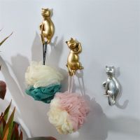 Creative Animal Clothes Hooks Free Punching Resin Decoration Paste Coat Hook Door Key Holder Simple Animal Decorative Hook