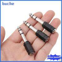 BUCHE 3.5mm Jack to 6.35mm แบบพกพา ปลั๊กแปลง ระบบเสียงสเตอริโอ แจ็คไมโครโฟน ชายกับหญิง ปลั๊กหูฟัง อะแดปเตอร์สายหูฟัง