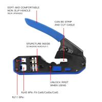 คีมปอกเครือข่ายสายคีมปลอกสายมือจับสำหรับเครื่องมือสำหรับสายเคเบิล Rj45 Cat6 Cat5e Cat5ขั้วต่อ Rj12 Rj11