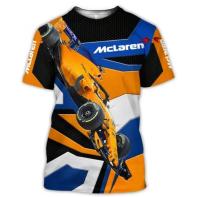 2023 McLaren Formula 1 Team Racing 3D Printed Fashion Crew Neck T Shirt Men Women