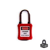 Lockout Tagout แม่กุญเเจล็อค ป้องกันความปลอดภัย ห่วงเหล็ก  Padlock-KD Stainless 304 &amp; Nylon PA   Schake สินค้ามาตรฐานOSHA