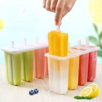 4 Popsicle Mold Set Tray Diy Reusable with Stick And Lid Tools