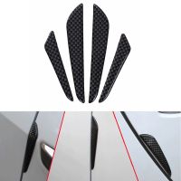 4PC Carbon Fiber Car Crash Sticker Door Edge Guard Strip Scratch Protector Anti-collision Trim Molding Automobiles Accessories Car Door Protection