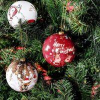 Christmas Balls Xmas Tree Pendants Christmas Tree Ornaments Ball Hanging Home Party Decor 2023 New Year Gift Noel Navidad 2024 Christmas Ornaments