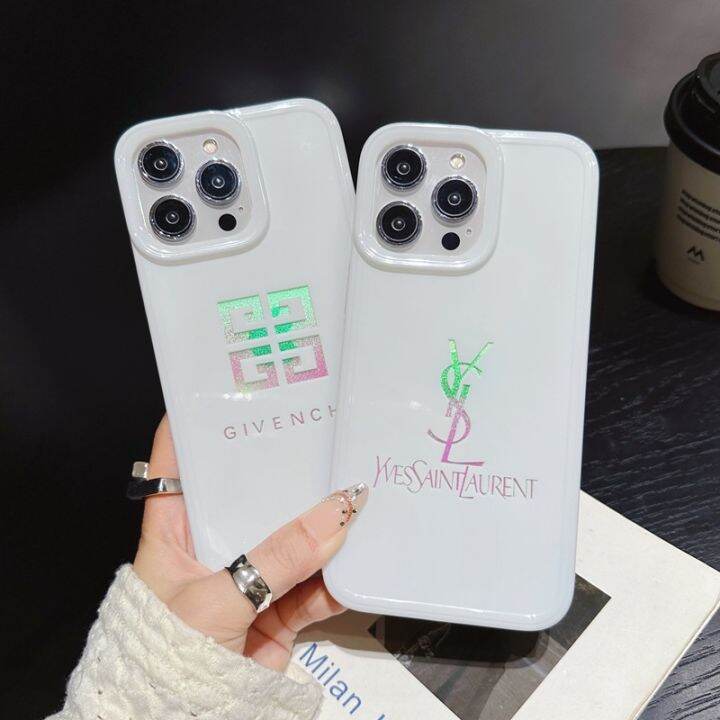 ใหม่-เคสโทรศัพท์มือถือ-กันกระแทก-ลายแบรนด์แฟชั่น-หรูหรา-สีขาว-สําหรับ-iphone-14-pro-max-13-pro-14-pro-11-12-13-pro-max-12-pro-max