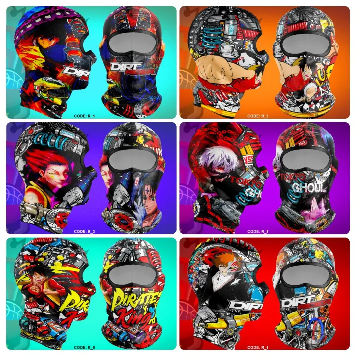 Balaclava Anime Inspired Design / Full Mask Protective Gear for Riders |  Lazada PH