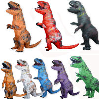 T Rex VelociRaptor Inflatable เครื่องแต่งกาย Mascot คอสเพลย์ tirano saurio King Dino ฮาโลวีนสำหรับผู้หญิงผู้ชายเด็กคอสเพลย์ตลก Su สินค้าชิ้นนี้