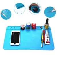 【YF】 300 x 200mm Electronics Repair Mat Heat-resistant Insulation Silicone Soldering Magnetic Pad for BGA Station