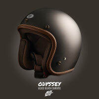 MOTOTWIST หมวกกันน็อคแบรนด์ไทยงานคุณภาพ รุ่น ODYSSEY สีเทาด้าน น้ำตาลเดินด้าย ไซส์ S-XXL