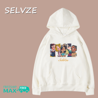 SELVZE เสื้อกันหนาวมีฮู้ดสำหรับผู้หญิงเสื้อสเวตเชิ้ตมีฮู้ดโอเวอร์ไซส์ฉบับภาษาเกาหลีการ์ตูนเจ้าหญิงน่ารัก