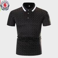 FREDD MARSHALL 2023 Summer New Fashion Men Polka Dot Patchwork Polo Shirt Short Sleeve Casual Large Size Polos Tops XXL-5XL 729 Towels