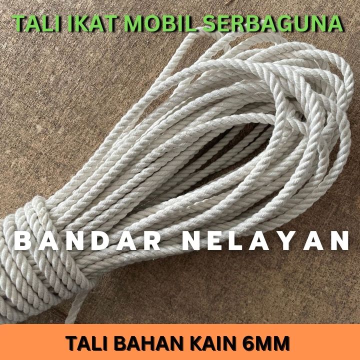 TALI BAHAN KAIN 6MM,8MM,12MM /TAMBANG KAIN 6MM,8MM,12MM / TALI GURALON ...