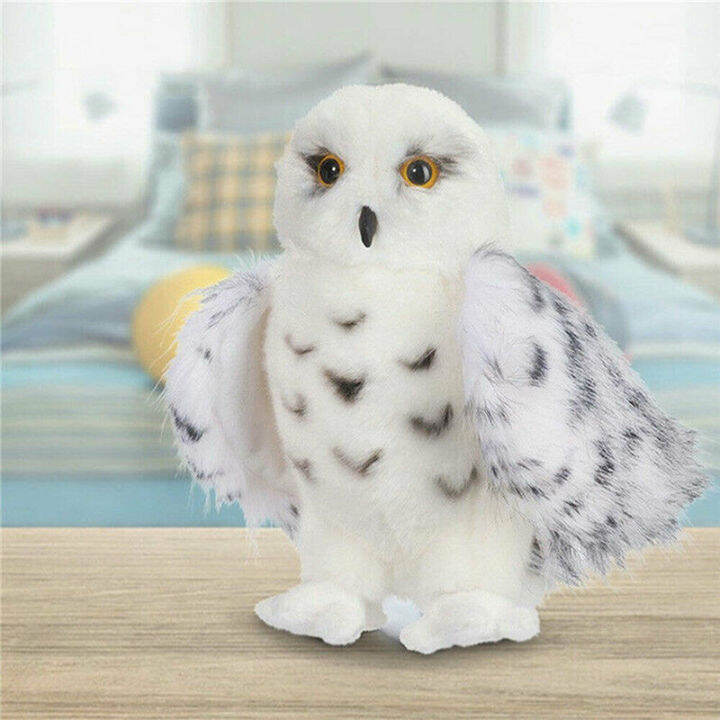 wizard-snowy-owl-cute-plush-toy-8-12-soft-stuffed-vivid-xmas-realistic-animal