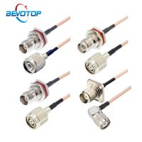 BEVOTOP TNC to TNC RG316 Cable RP-TNC / TNC Male to TNC Female Bulkhead 50 Ohm RG-316 RF Coaxial Cable Pigtail Antenna Jumper