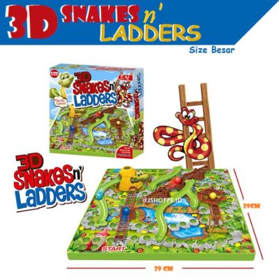 .เหมาะเป็นของฝากของขวัญได้ Gift Kids Toy. เกมบันไดงู 3 มิติ 3d snakes and ladders (กล่องเขียว) .สีสันสวยงามสดใส ของเล่น ถูก.