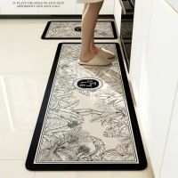 Super Absorbent Bath Rug Anti-Slip Diatom Mud Pad Car Kitchen Mats Wipeable Wash Long Strip Car Kitchen Floor Mat