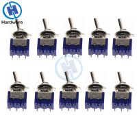 【hot】◊ 10PC/5PC Toggle Pole Throw SPDT DPDT ON-OFF-ON ON-ON 120VAC 6A 1/4 Inch Mounting MTS-102 103 202