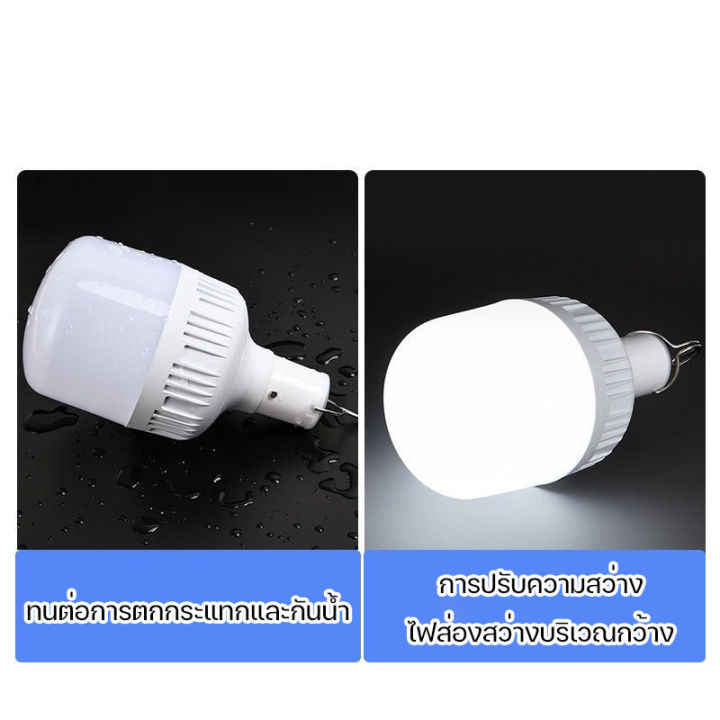 หลอดไฟ-led-ไฟฉุกเฉิน-ใช้สำหรับตลาดกลางคืน-แบบชาร์จไฟได้-ไฟถนน-ไฟกลางแจ้ง-โคมไฟติดผนัง-โคมไฟสนาม-กันน้ำ-ชาร์จเต็มใช้ได้นาน