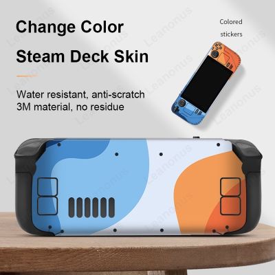 Morandi Simple Color Skin Full Set Protective Film for Steam Deck Console Back Screen Protector Cover 3M Wrap Aesthetic Sticker
