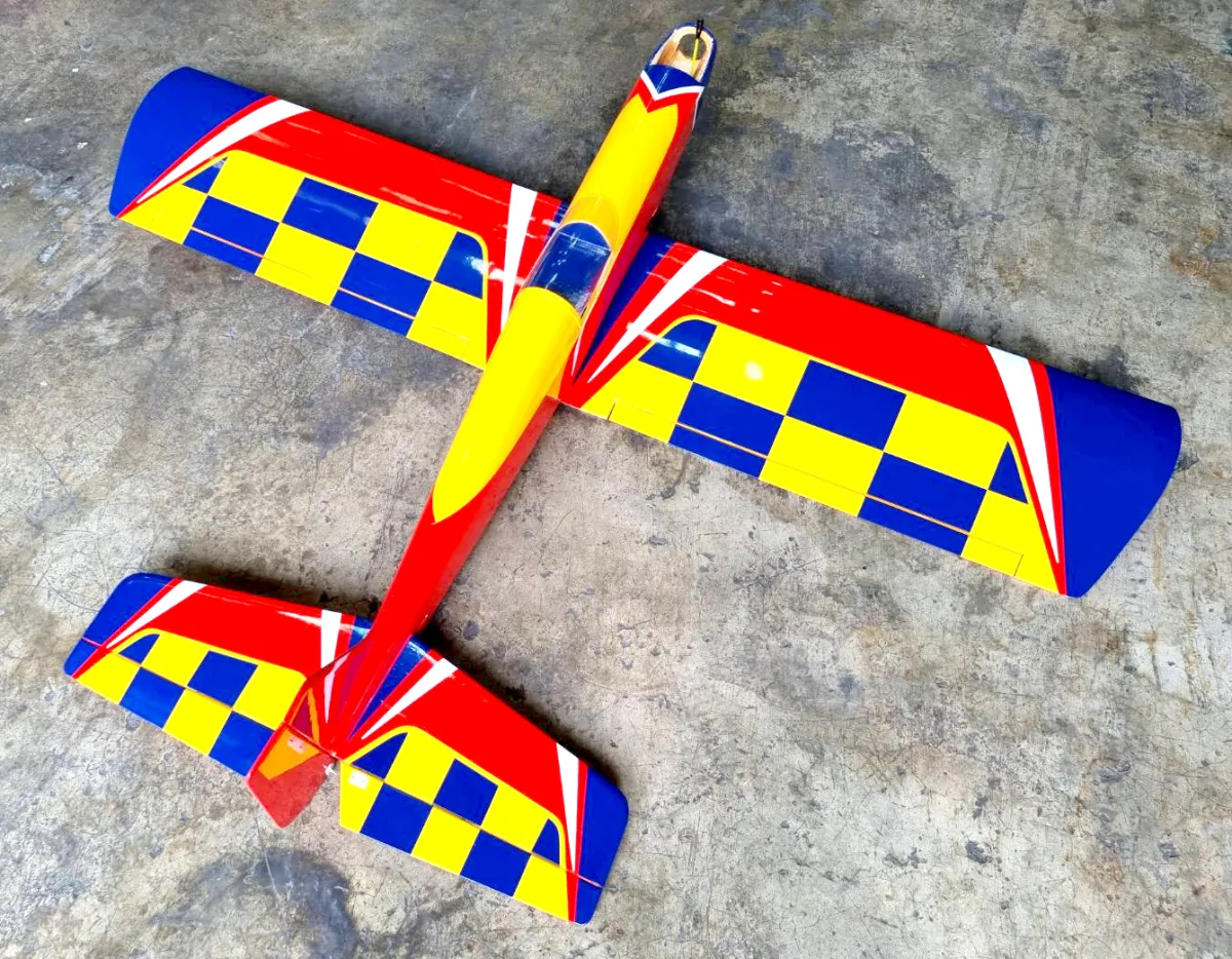 เครื่องบินตัวลำไม้ Sporter ใส่เครื่องยนต์ 46 ลายแดงตาราง (ตัวลำเปล่า+อุปกรณ์)(ไม่รวมเครื่องยนต์)  เครื่องบินบังคับ Rc | Lazada.Co.Th