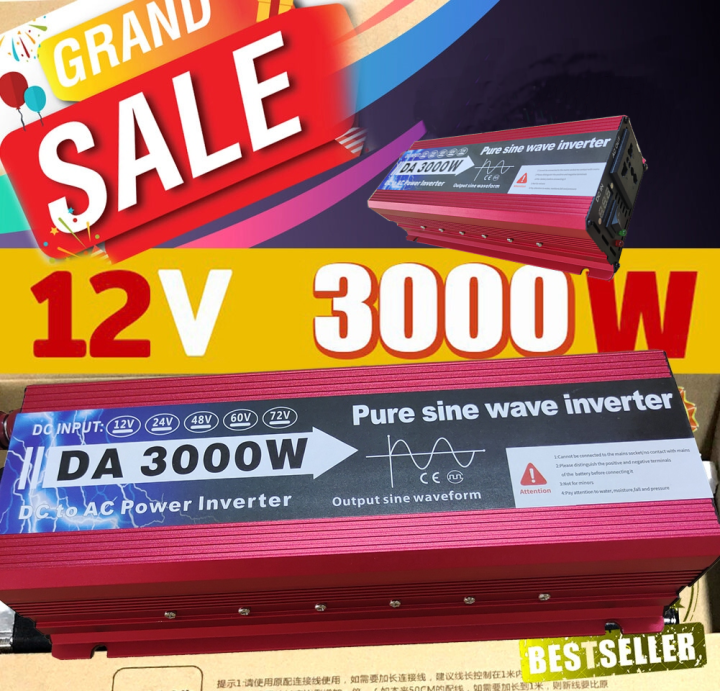 suoer12v-3000w-อินเวอร์เตอร์-12v-to-220v-portable-smart-power-inverter-ตัวแปลงไฟรถเป็นไฟบ้าน-3000wอินเวอร์เตอร์-3000-watt-dc-12v-24v-to-ac-110v-220v-inverter-ใช้กับหม้อหุงข้าว-ไมโครเวฟ-พัดลม-หลอดไฟ-le