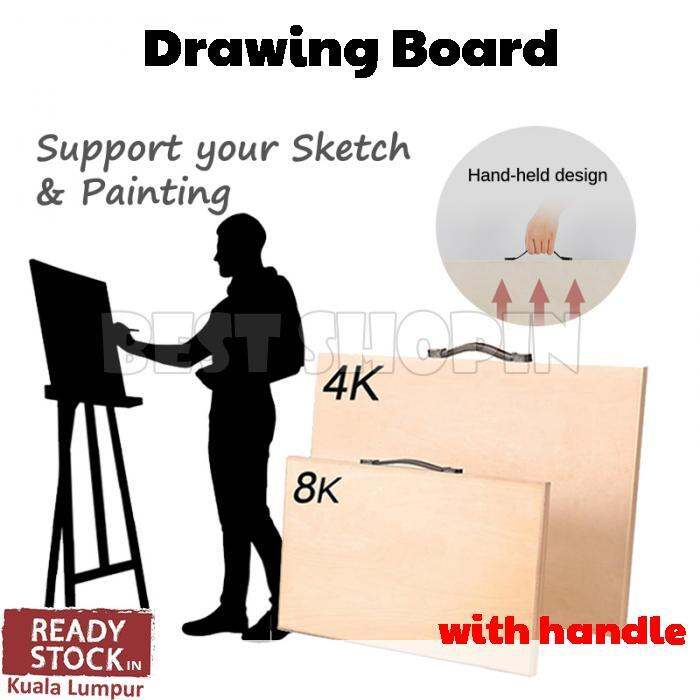 Wooden Art Mounting Board For Drawing Sketch Sketching with Handle Lazada