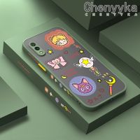 เคส Chenyyka สำหรับ Xiaomi Redmi 7 7A เคสลายการ์ตูนเซเลอร์มูนน่ารักคล้ายฝ้าแฟชั่นเคสแข็งลายขอบซิลิโคนอ่อนนุ่มเคสกันกระแทกป้องกันเลนส์กล้องคลุมทั้งหมด