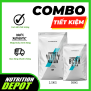 Combo Myprotein 02 Impact Whey Protein 2.5kg và BCAA 500g Myprotein