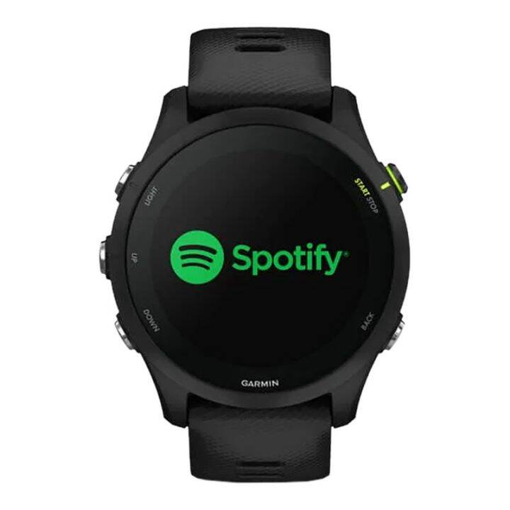 Jam Tangan Garmin Forerunner 255 0100264148 Smartwatch Music Digital Dial Black Silicone Strap