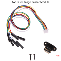 NIC 1ชุด ToF โมดูลเซ็นเซอร์ช่วงเลเซอร์ TOF10120เซ็นเซอร์วัดระยะทางเอาท์พุท RS232อินเตอร์เฟซ3-5โวลต์สำหรับ Arduino UART I2C IIC