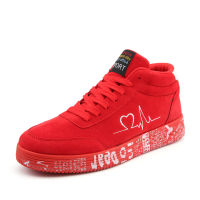 Red High Top Sneakers Women Shoes 2022 Spring Canvas Running Womens Casual Sport Shoes Man Graffiti basket femme Big Size 35-44