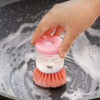 Kitchen Wash Pot Dish Brush Washing Utensils with Washing Up Liquid Soap Dispenser Household Cleaning Accessories Cleaning Tools