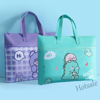 【hot sale】⊕◑ C16 Cartoon Double-Layer Canvas Bag Student Large-Capacity DIY Storage Bag