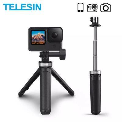 Telesin Mini Selfie Stick GoPro Vlog Tripod Shorty for GoPro HERO 10 9 8 7  OSMO GoPro Max Insta360 ขาตั้งกล้อง /  ไม้เซลฟี่