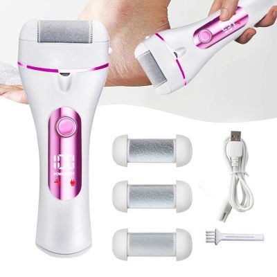 【CW】 New electric foot grinder digital display USB waterproof washing and grinding pedicure to calluses dead skin