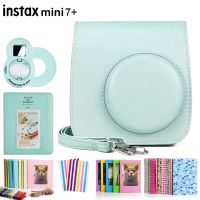 Fujifilm Instax Mini 7 + เคสกล้องฟิล์มสำเร็จรูป,ถุงหิ้วหนัง PU พร้อม Tali Bahu,เลนส์ Selfie,อัลบั้ม,กรอบรูป,สติกเกอร์