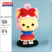 Balody 18303เจ้าหญิง Little Red Baby Fox Girl สัตว์เลี้ยงสัตว์น่ารักรุ่น Mini Diamond Blocks อิฐของเล่นสำหรับเด็กไม่มีกล่อง