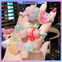 SUNYMALL สตรอเบอร์รี่ แหวนผม แฟชั่น สาว มัดผม วงยาง ความยืดหยุ่นสูง น่ารัก นักเรียน เชือก แตงโม สัปปะรด อุปกรณ์ผม