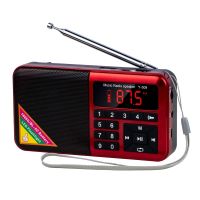 Mini Portable FM Radio Support TF Card Output U-Disk Music Play MP3 Player LED Lighting USB Speaker 70-108MHz