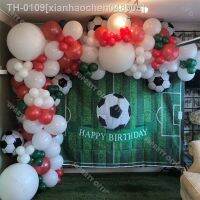 ✁ xianhaochen048906 148 pçs futebol esportes balão kit guirlanda fosco branco vermelho verde escuro arco crianças aniversário do bebê chuveiro decoração