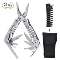 Multitool 24 In 1 Pocket Multi Tool Plier Kit Heavy Duty Stainless Steel Multi-Purpose Tool For Hunting Hiking Camping