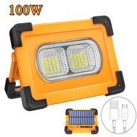 ไฟฉุกเฉินโซล่า โซล่าเซลล์ LED Emergency Light สปอตไลท์พกพา โซล่า พาวเวอร์แบงค์ 100w LED สปอตไลท์ โซล่าเซล ไฟฉุกเฉินแบบพกพา ชาร์จ USB