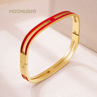 MOONLIGHT Luxury Gold Color celet For Women Square Cuff Bangles Mother‘s Day Gifts Jewelry Pulseras браслет для женщин