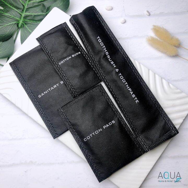 แพ็คชนิดละ100ชิ้น-สำลีแผ่นโรงแรม-รุ่น-black-non-woven-cotton-pad-ของใช้ในโรงแรม-ของโรงแรม-อเมนิตี้-hotel-amenities